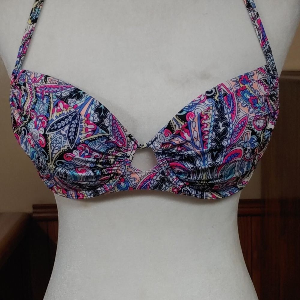 Victoria's Secret Paisley Bikini Top34C - Picture 2 of 11